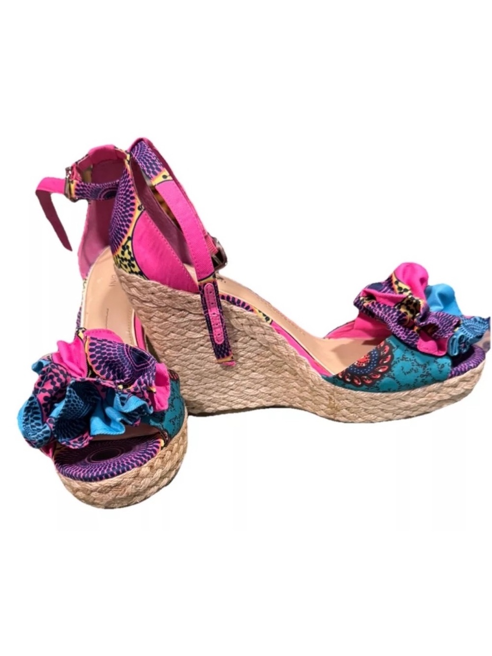 Gianni Bini Women High Wicker
Heels Sandals 10M Cottagecore
Tropical Retro Bow - Picture 4 of 5